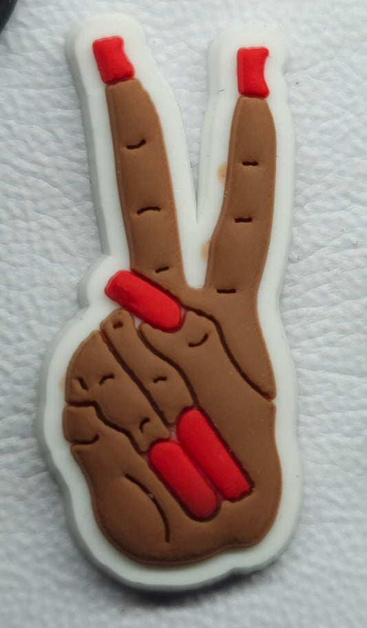 Charm Crocs Signe Peace ✌️ | Accessoire Streetwear pour Sabots & Chaussures