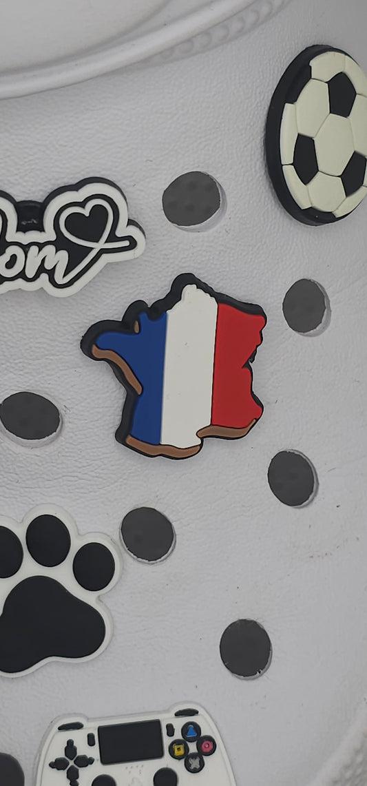 France x2  – Charm Crocs  | PVC souple type Jibbitz